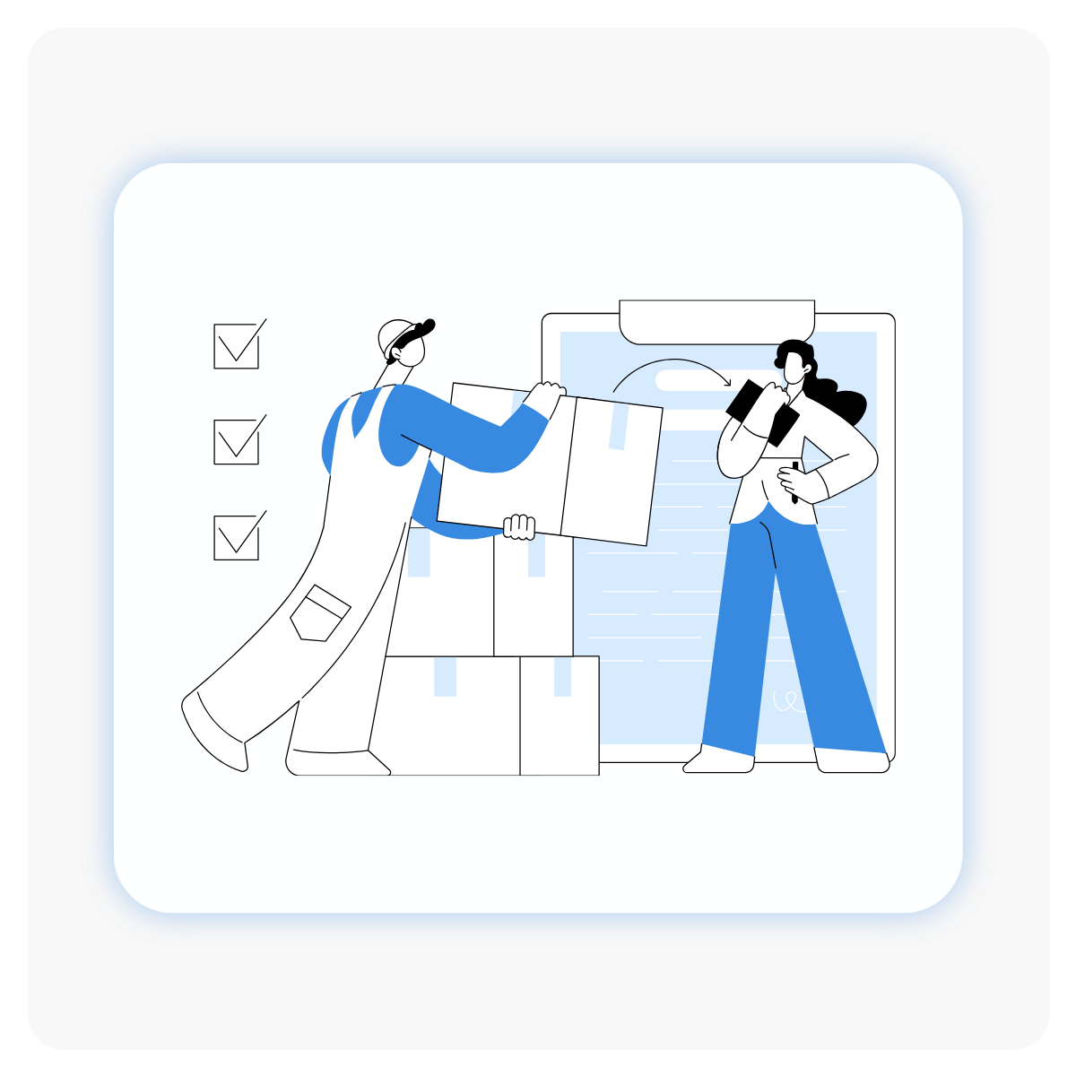 Deliver to customer Deliver to customer